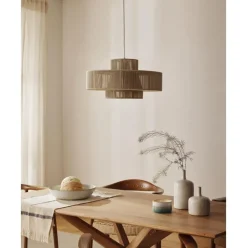 Lampara De Techo Grande De Lino Lace