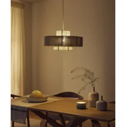 Lampara De Techo Grande De Lino Lace