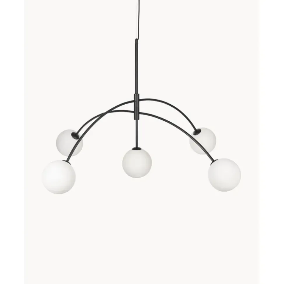 Lampara De Techo Grande De Vidrio Opalino Heaven