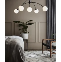 Lampara De Techo Grande De Vidrio Opalino Heaven