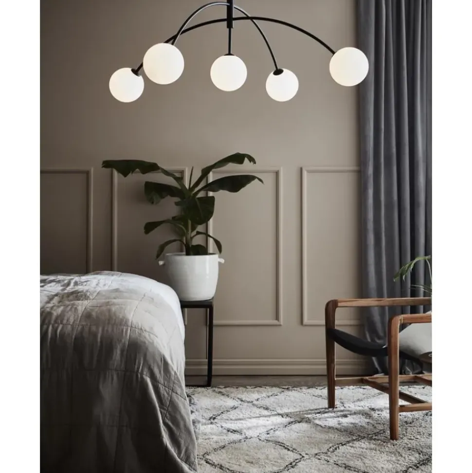 Lampara De Techo Grande De Vidrio Opalino Heaven