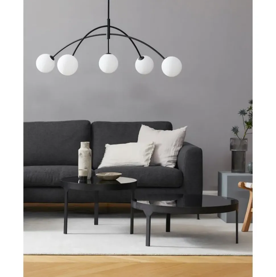 Lampara De Techo Grande De Vidrio Opalino Heaven