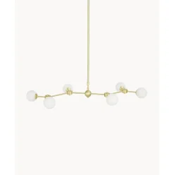 Lampara De Techo Grande De Vidrio Opalino Aurelia