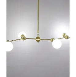 Lampara De Techo Grande De Vidrio Opalino Aurelia