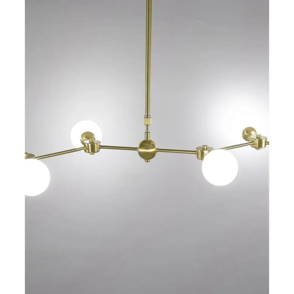 Lampara De Techo Grande De Vidrio Opalino Aurelia