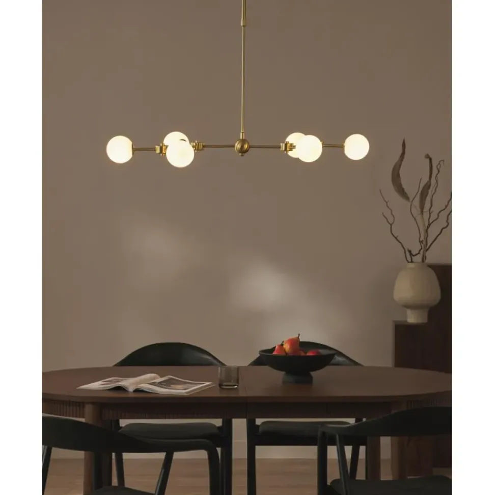 Lampara De Techo Grande De Vidrio Opalino Aurelia