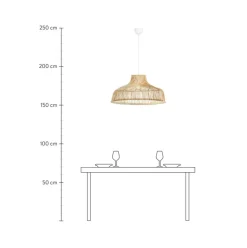 Lampara De Techo Grande De Ratan Bali