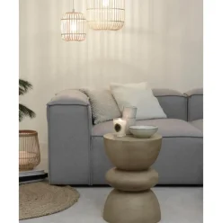 Lampara De Techo Pequena De Bambu Adam