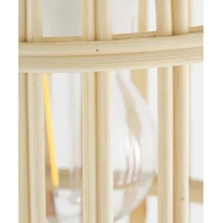 Lampara De Techo Pequena De Bambu Adam