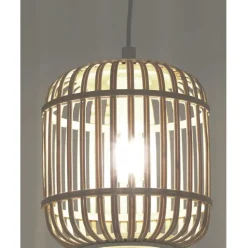 Lampara De Techo Pequena De Bambu Adam