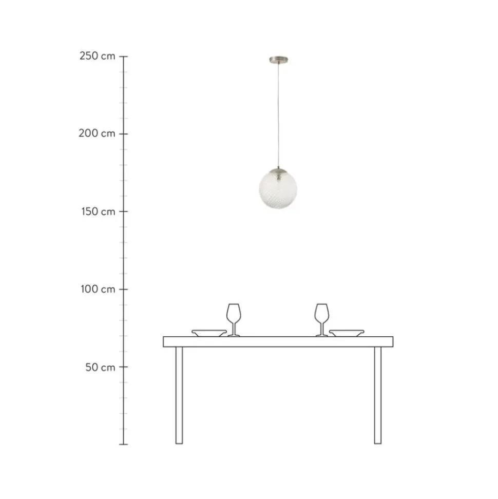 Lampara De Techo Pequena De Vidrio Lorna