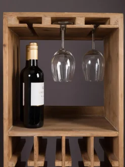 Licorera En Madera De Roble Claude, Para 28 Botellas