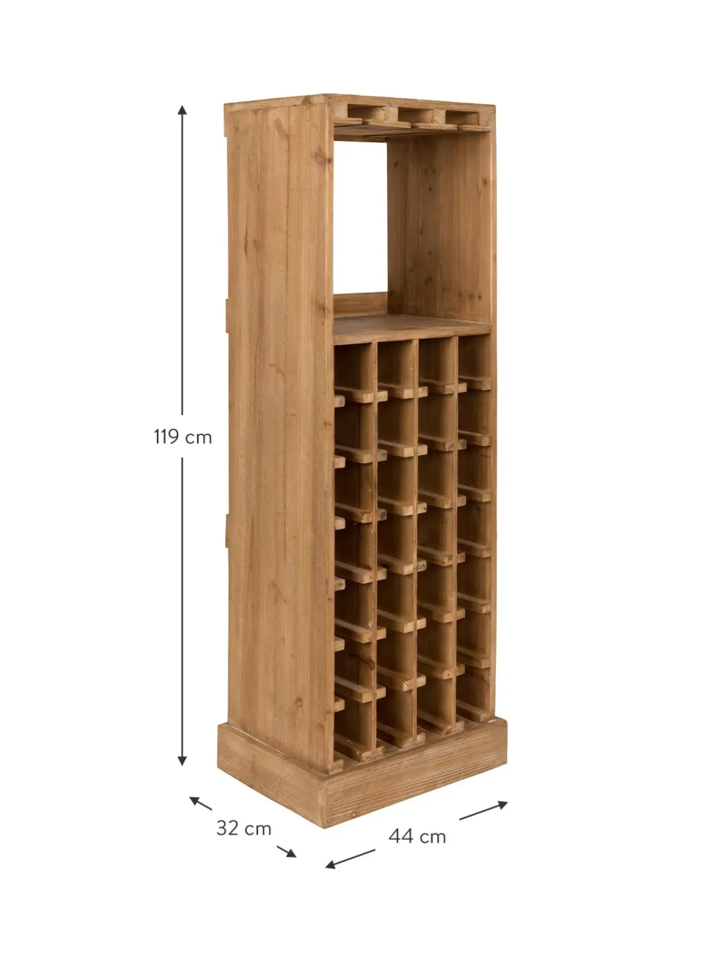 Licorera En Madera De Roble Claude, Para 28 Botellas