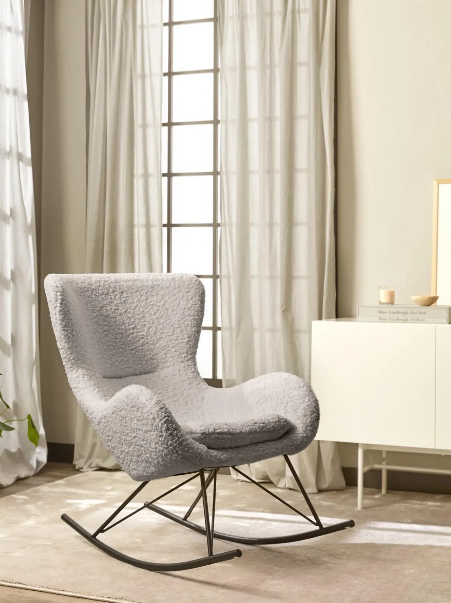 Mecedora De Borreguillo Wing