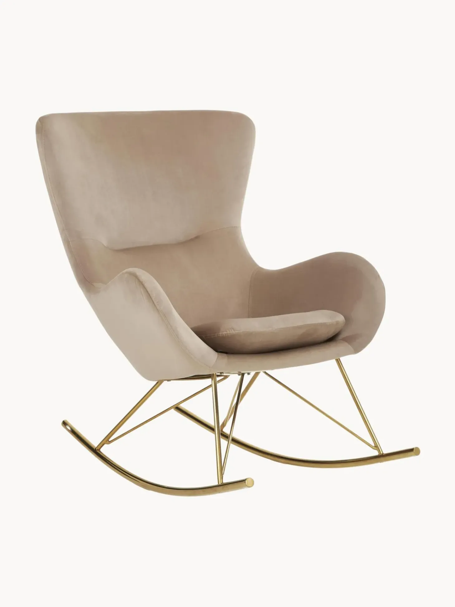 Mecedora De Terciopelo Wing