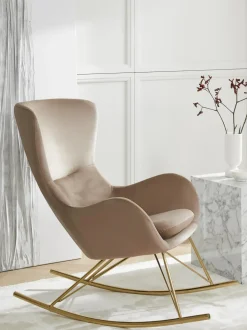 Mecedora De Terciopelo Wing