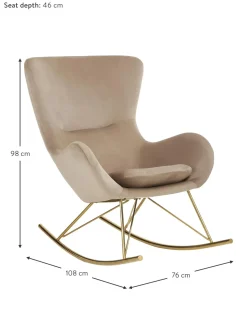 Mecedora De Terciopelo Wing