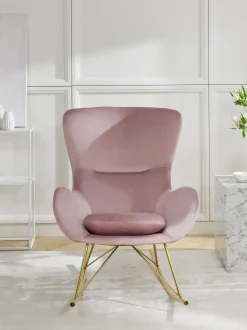 Mecedora De Terciopelo Wing