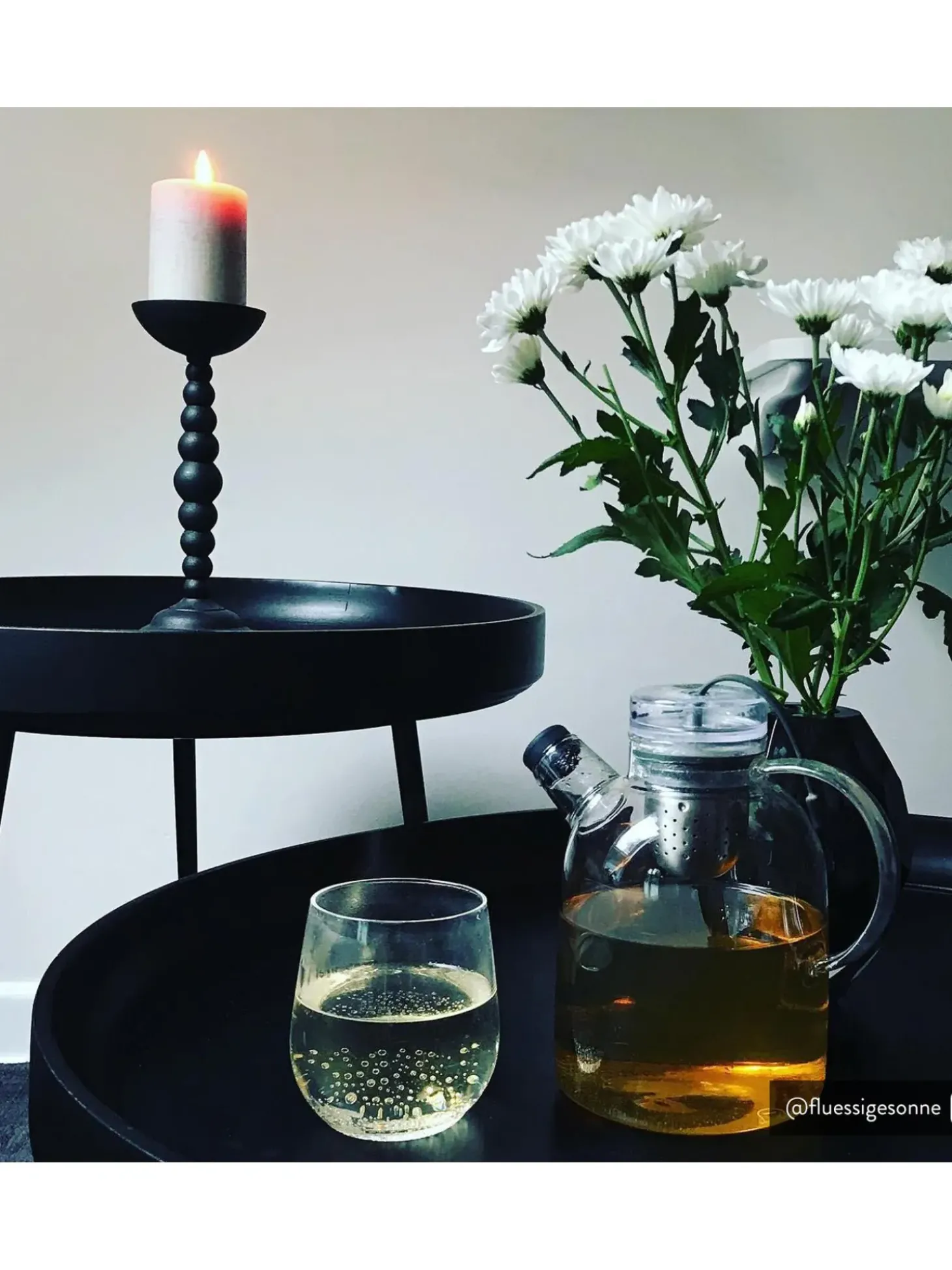 Mesa Auxiliar Bowl Table, Tablero De Madera De Mango