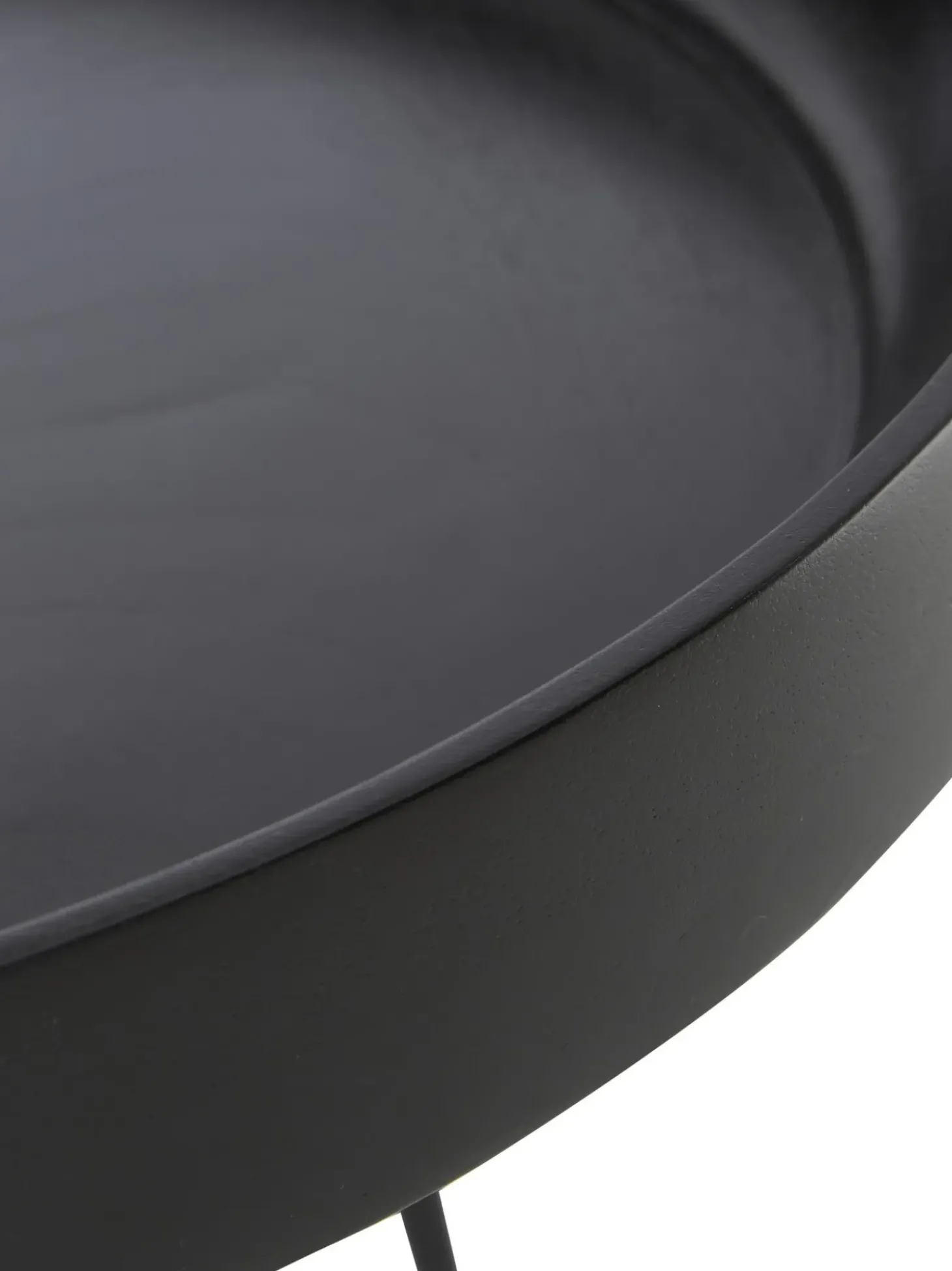 Mesa Auxiliar Bowl Table, Tablero De Madera De Mango