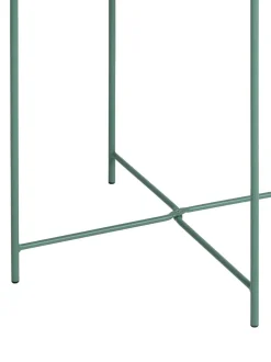 Mesa Auxiliar Con Bandeja Redonda De Metal Sangro