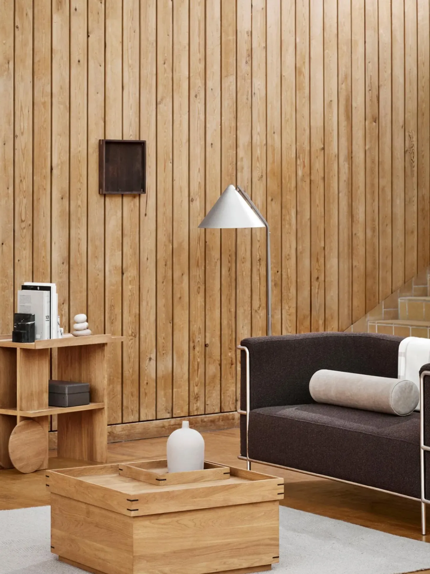 Mesa Auxiliar De Madera De Roble Axis