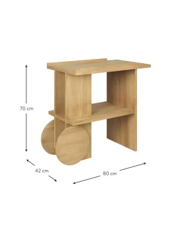 Mesa Auxiliar De Madera De Roble Axis