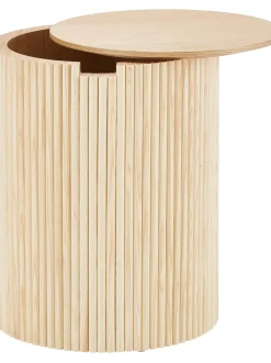 Mesa Auxiliar De Madera Nele, Con Funcion De Almacenamiento