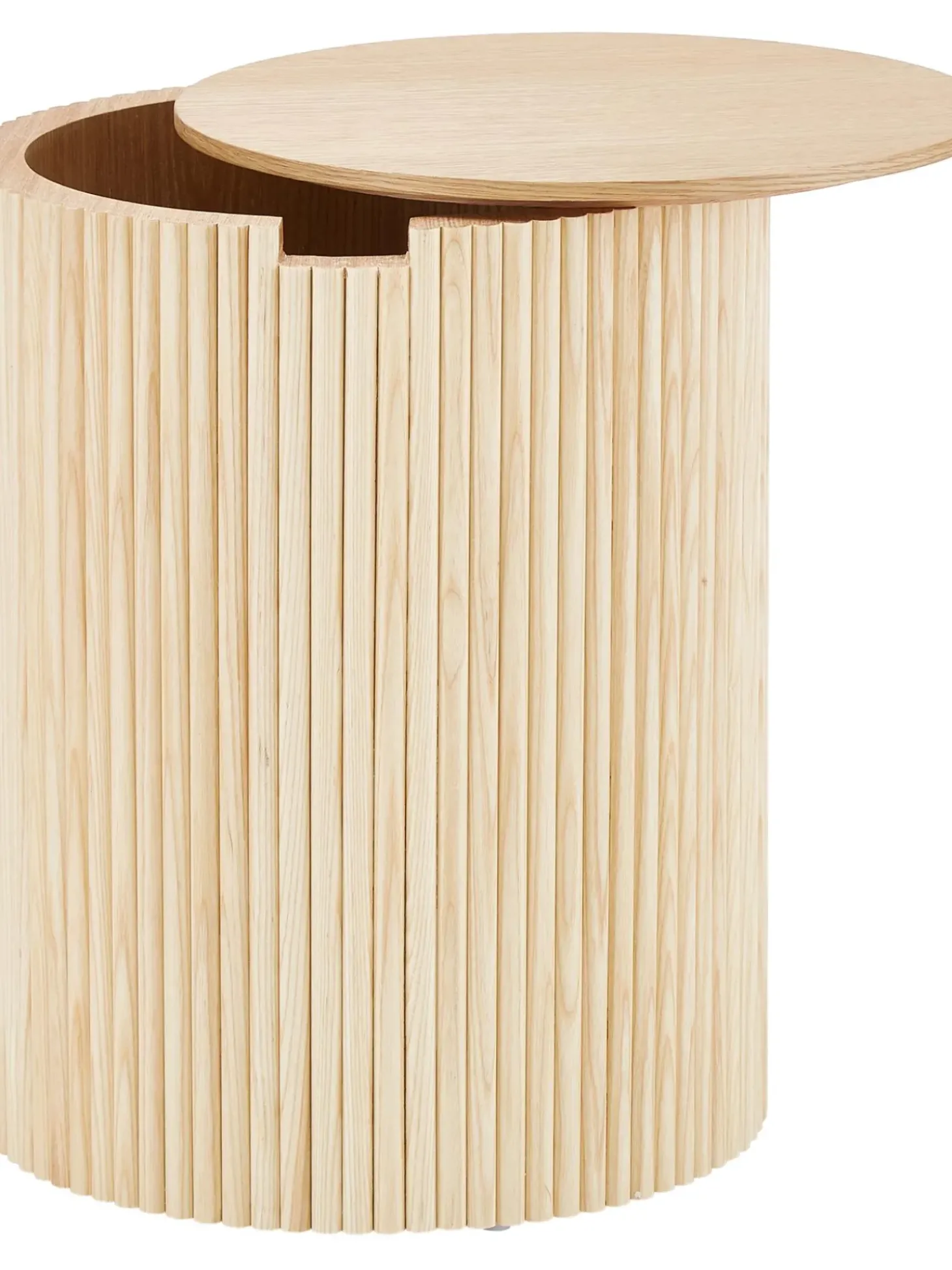 Mesa Auxiliar De Madera Nele, Con Funcion De Almacenamiento