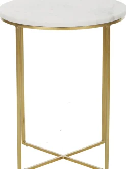 Mesa Auxiliar De Marmol Redonda Alys