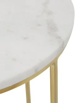 Mesa Auxiliar De Marmol Redonda Alys