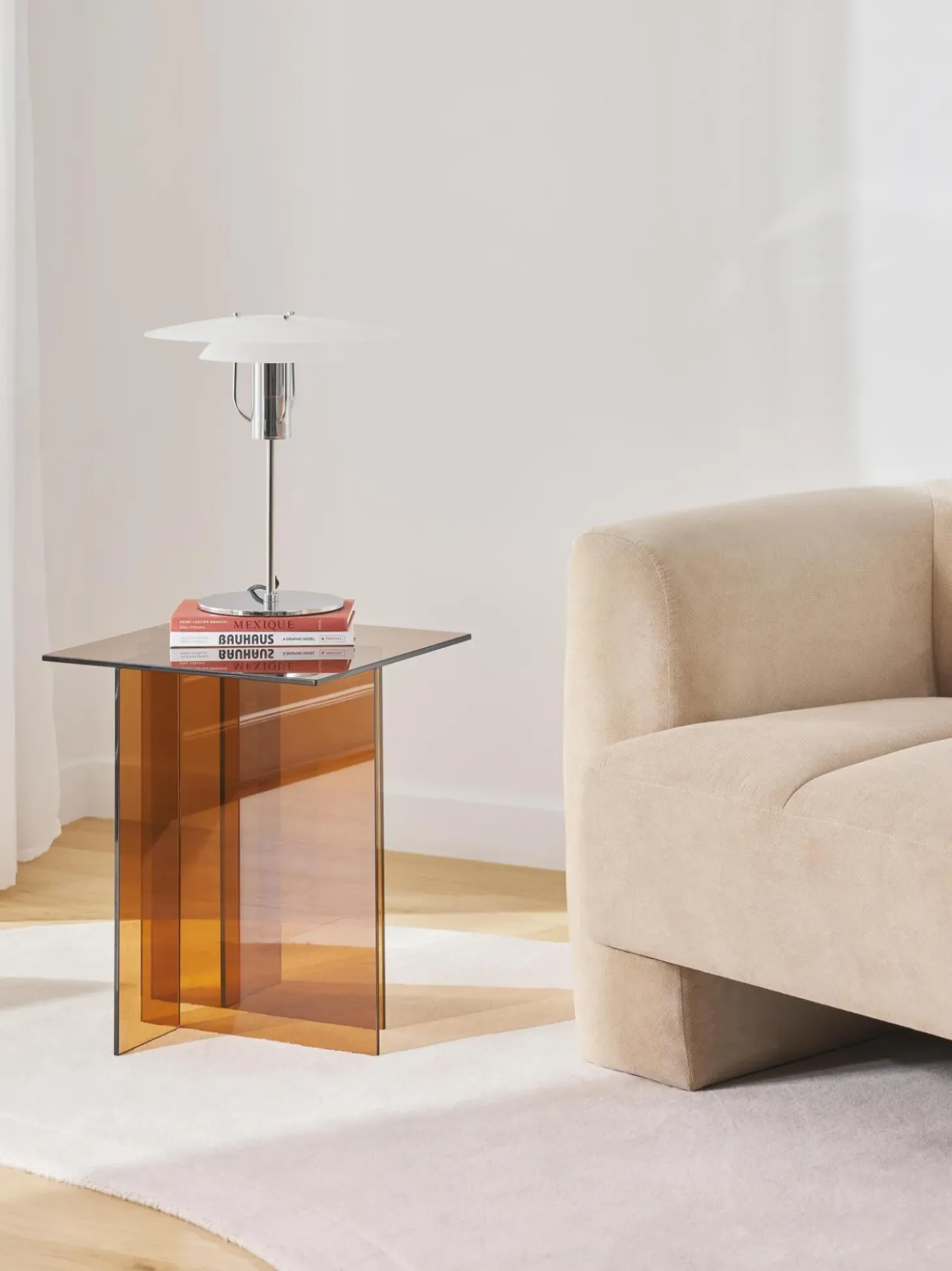 Mesa Auxiliar De Vidrio Anouk