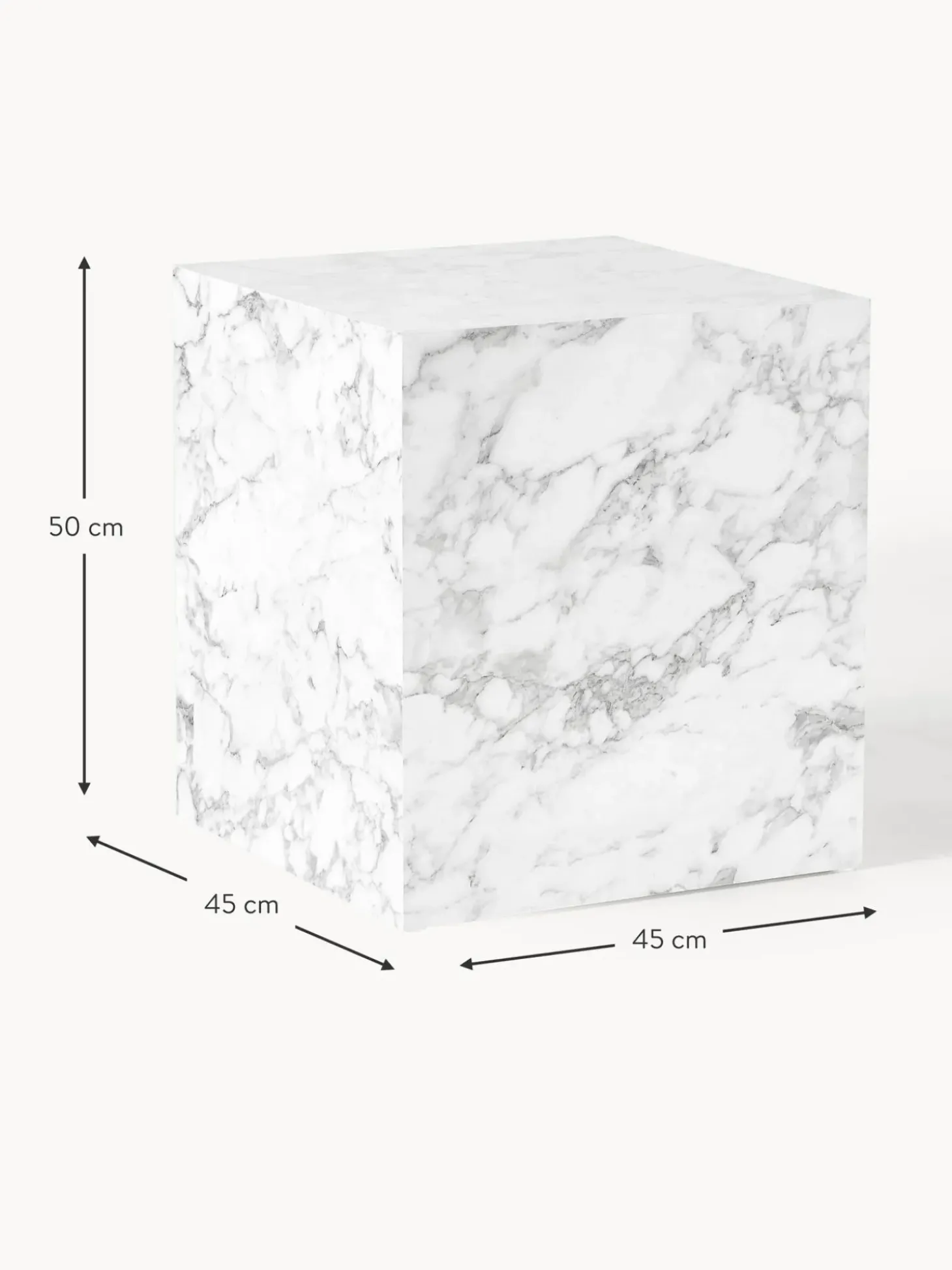 Mesa Auxiliar En Look Marmol Lesley