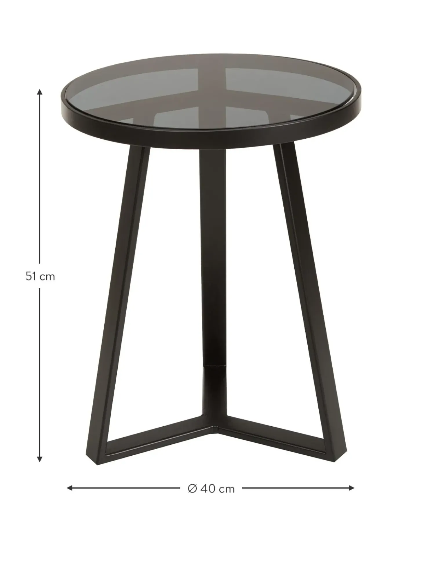 Mesa Auxiliar Fortunata, Tablero De Vidrio