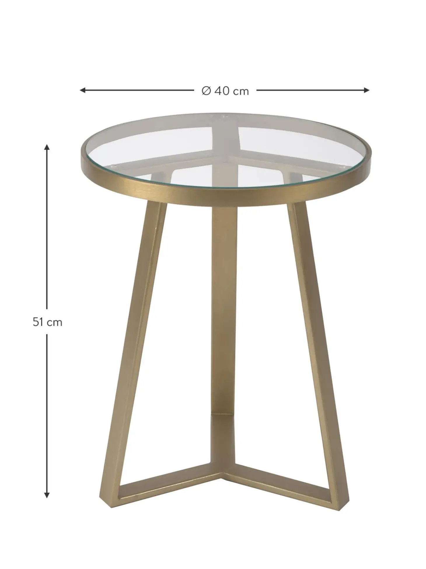 Mesa Auxiliar Fortunata, Tablero De Vidrio