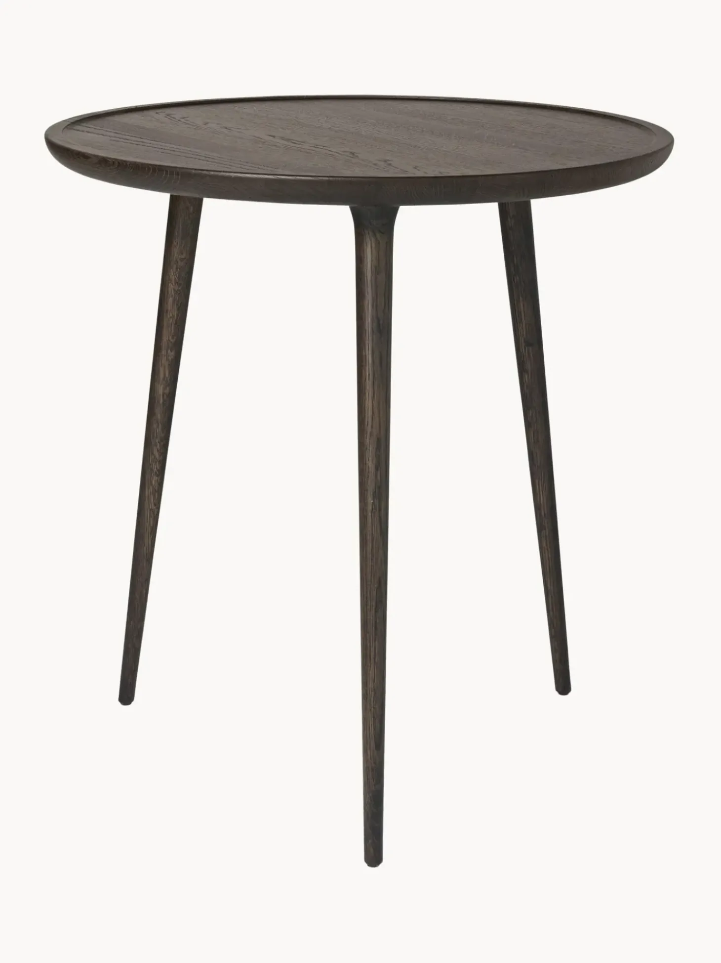 Mesa Auxiliar Redonda Artesanal De Madera De Roble Accent