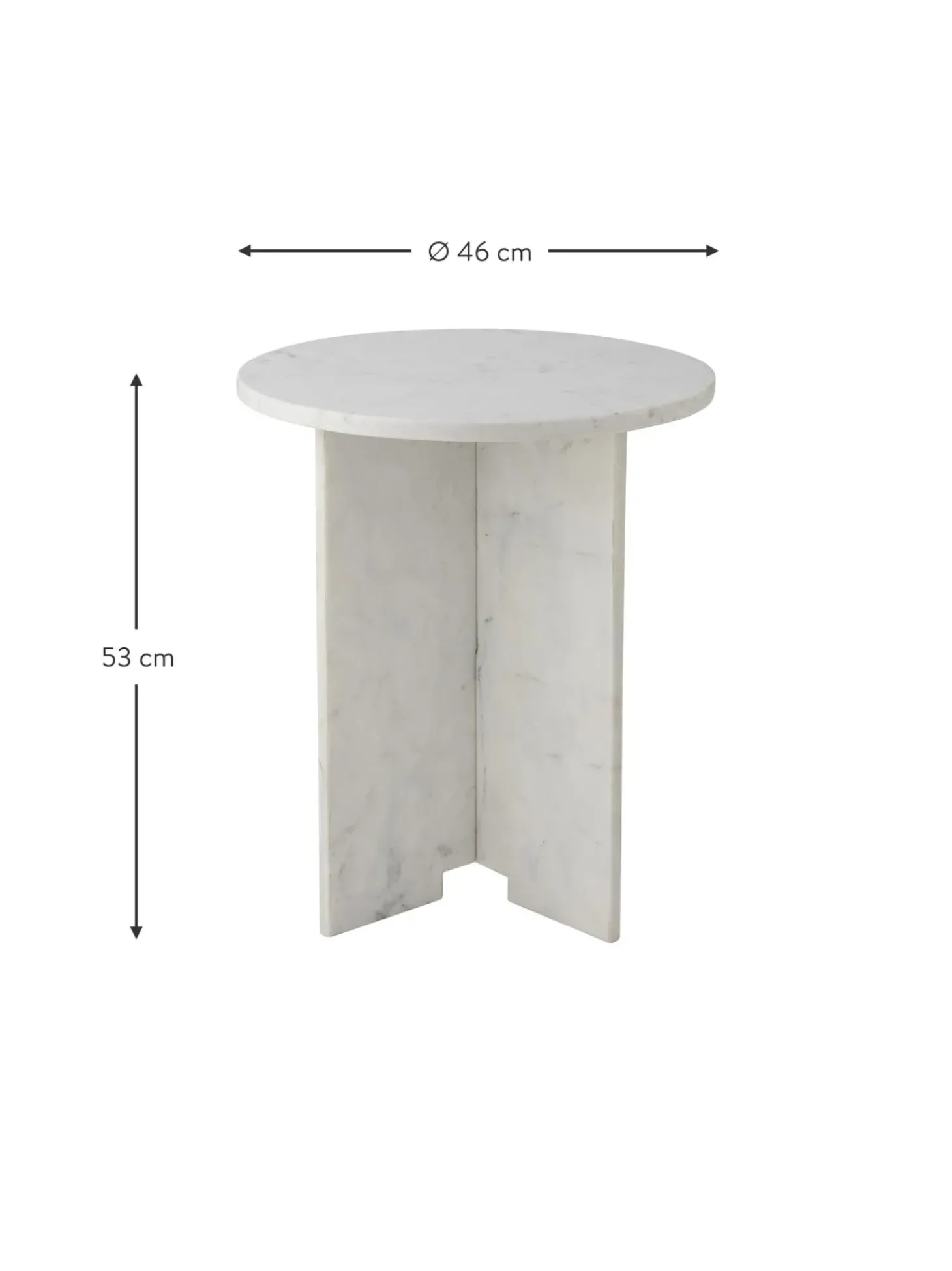 Mesa Auxiliar Redonda De Marmol Jasmina