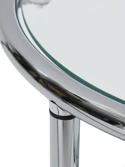 Mesa Auxiliar Redonda De Vidrio Dotts