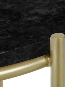 Mesa Auxiliar Redonda De Marmol Ella