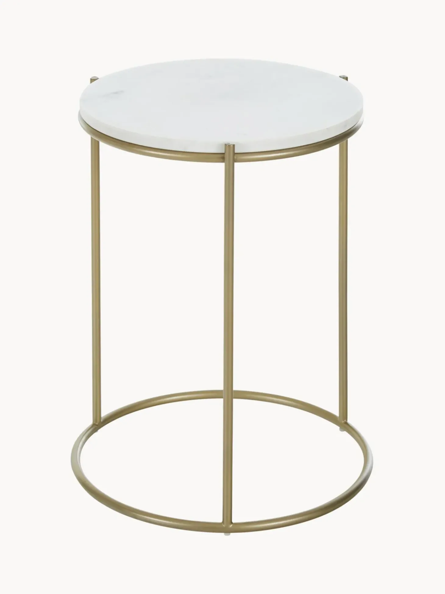 Mesa Auxiliar Redonda De Marmol Ella