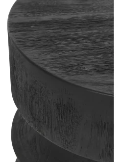 Mesa Auxiliar Redonda De Madera De Mango Ringo