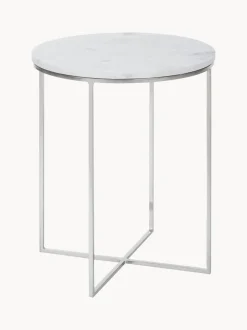 Mesa Auxiliar Redonda De Marmol Alys