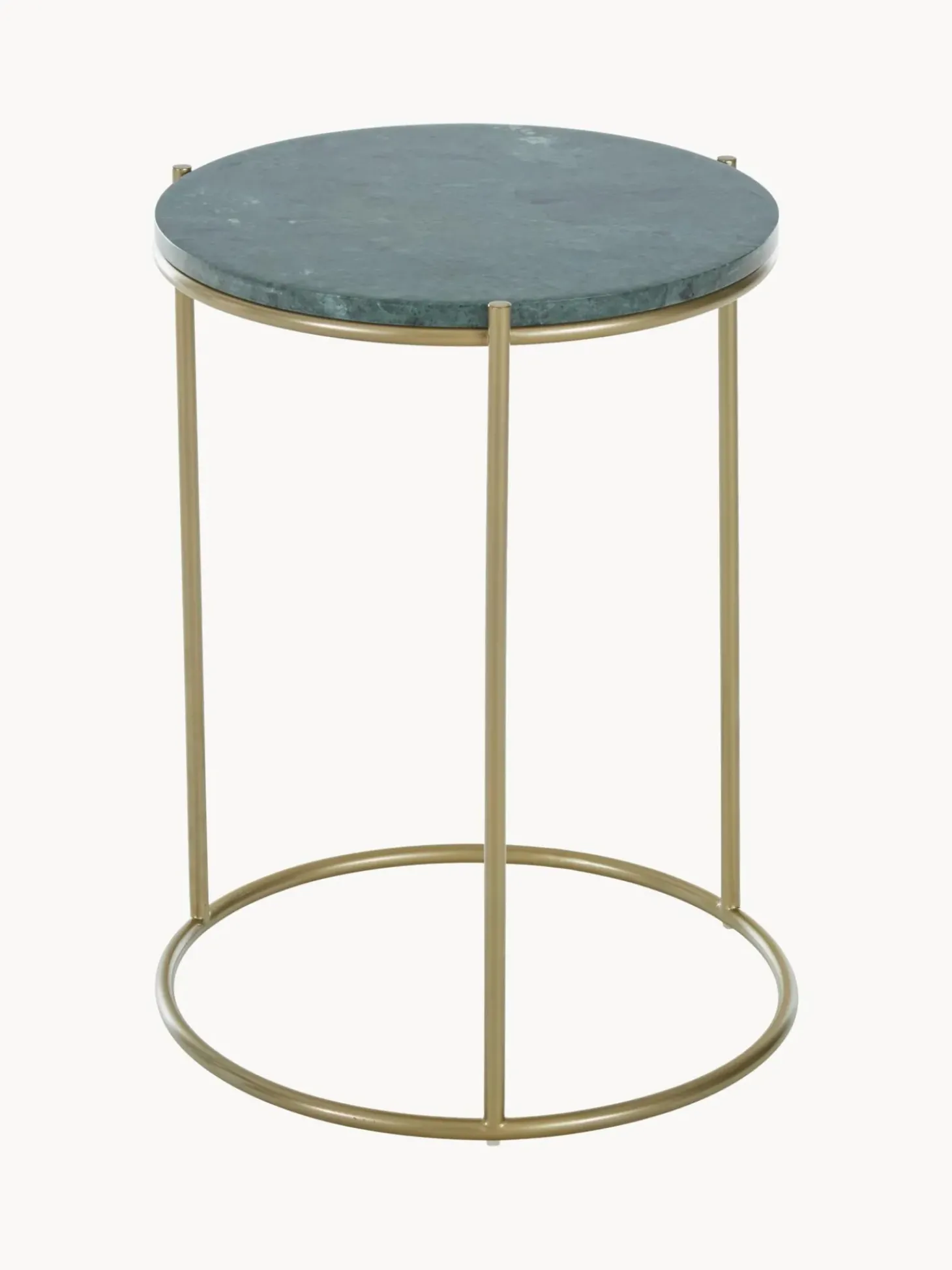 Mesa Auxiliar Redonda De Marmol Ella