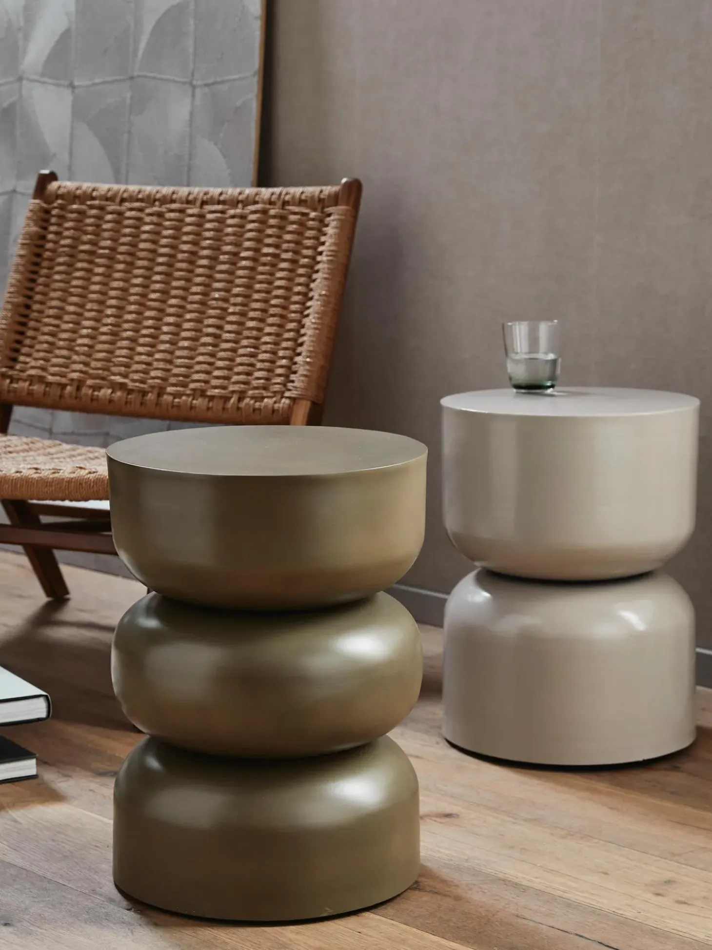 Mesa Auxiliar Redonda De Metal Matka