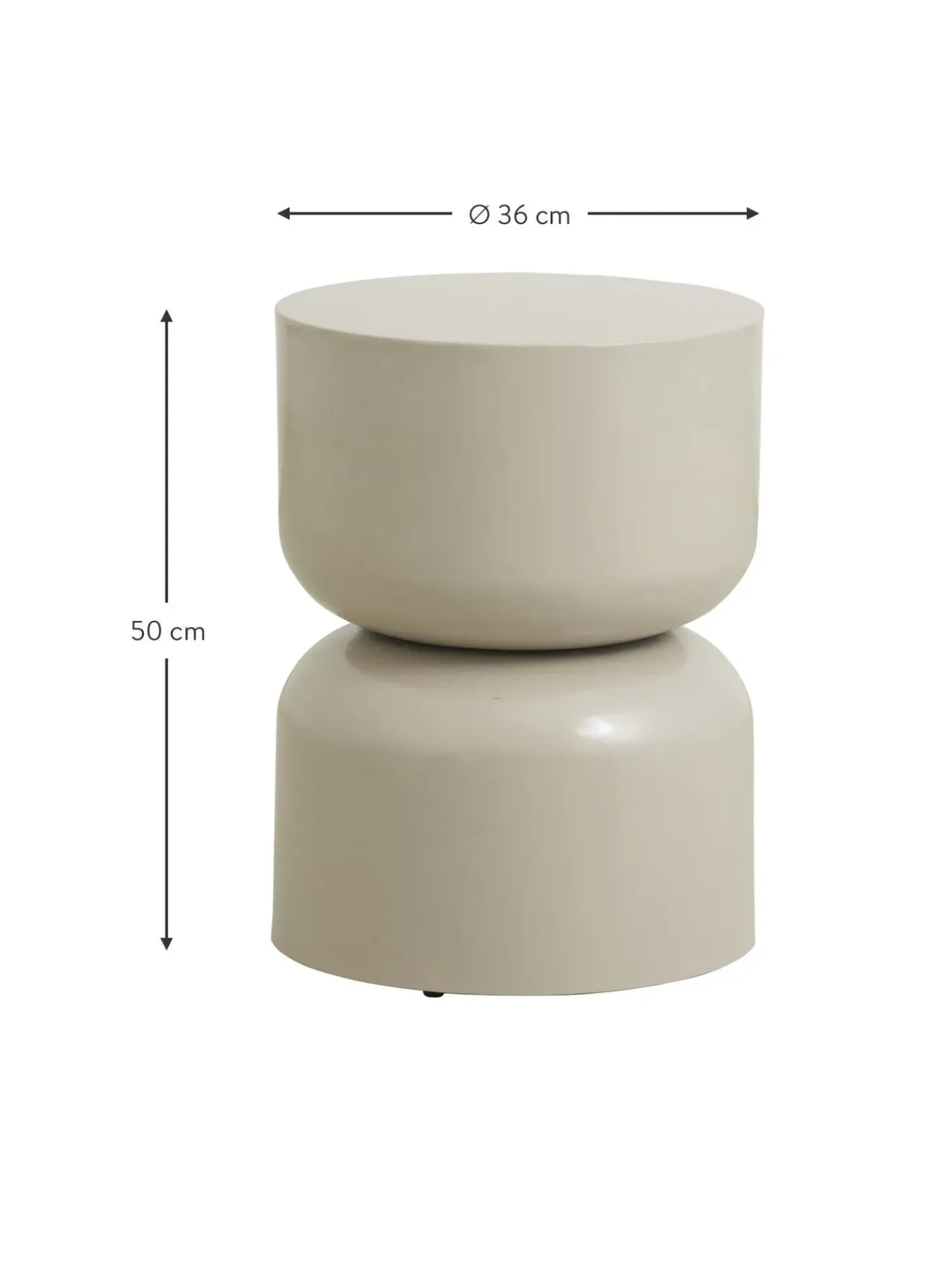 Mesa Auxiliar Redonda De Metal Matka