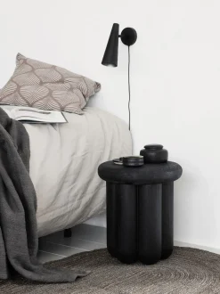 Mesa Auxiliar Redonda De Madera De Mango Phant