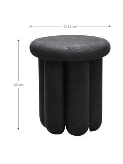 Mesa Auxiliar Redonda De Madera De Mango Phant