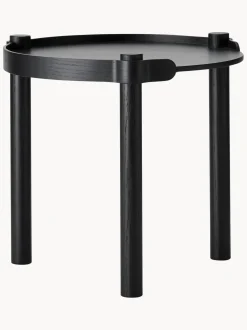 Mesa Auxiliar Redonda De Madera De Roble Woody