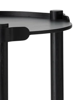 Mesa Auxiliar Redonda De Madera De Roble Woody