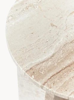 Mesa Auxiliar Redonda De Travertino Marisa